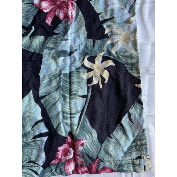 Kona Malia Shirt‎ Mens Med Black Floral Short Sleeve Button Up Tropical Hawaiian - Picture 7 of 9